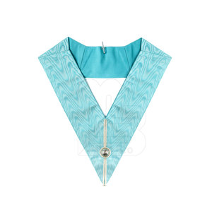 Tablier maçonnique en coton brodé avec col de pavillon de garde junior personnalisé de haute qualité avec badge à coudre en gros fabriqué en tissu - Product Image 5