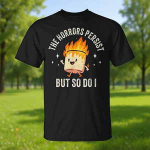 I terrorementi continuano, ma io lo faccio anch'io: T-shirt Marshmallow, abbigliamento promozionale elegante - Product Image 3