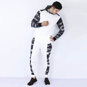 Conjunto Deportivo Personalizado para Hombre, Cortavientos, con Cremallera, de Felpa Técnica, Estilo Holgado, con Bloques de Color, Sudadera con Capucha y Pantalones Deportivos - Product Image 4