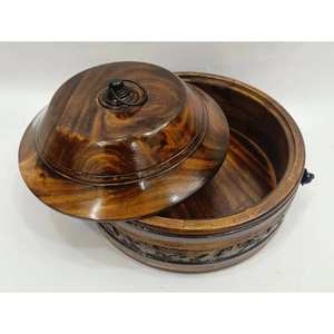 Boîte Chapati ronde en bois de haute qualité Design moderne maison hôtel Restaurant conteneur meilleure qualité casseroles vente chaude inde - Product Image 1