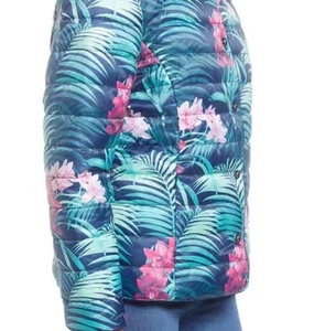 Blouson bombardier matelassé à manches longues pour femmes saison d'hiver veste chaude avec impression par sublimation imperméable à prix raisonnable - Product Image 6