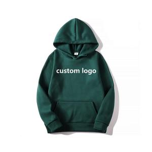 Sweat-shirt à capuche 100% coton personnalisé pour hommes avec broderie de logo en chenille pour l'hiver - Product Image 1