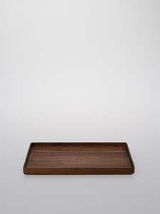 Plateau de service rectangulaire en bois de noyer, plateau plat, organisateur de bureau minimaliste, organisateur de coiffeuse, prix de gros, en vente - Product Image 3