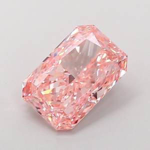 Radiant 3.03ct VS1 Fancy <b>Vivid</b> Pink Lab Grown Diamond - Product Image 1