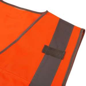 Gilet de sécurité réfléchissant en coton haute visibilité unisexe pour le travail en extérieur, couleur et taille personnalisées - Product Image 5