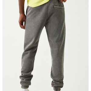 Pantalones de chándal lavados con ácido de peso pesado Vintage 100% algodón superventas personalizados pantalones de chándal de felpa francesa lisos de invierno - Product Image 4