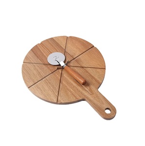 Tabla de cortar para Pizza de madera de alto acabado con logotipo personalizado a bajo precio, utensilios de cocina y mesa para el hogar, tabla de servir para Pizza de madera - Product Image 2