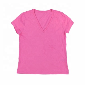Camisetas informales de media manga para mujer, cuello redondo, 100% algodón/poliéster, alta calidad, bordado con logotipo personalizado - Product Image 1