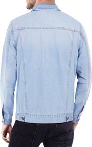 Veste en jean personnalisée sans design à capuche pour hommes, veste en jean avec bouton et lettre imprimés, veste en jean personnalisée, veste en jean - Product Image 5