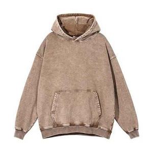 Venta al por mayor de alta calidad pulóver lavado sudaderas con capucha para los hombres cómodos relajado ajuste Casual sudaderas con capucha para ropa de invierno - Product Image 3