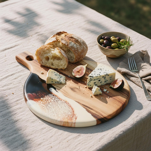 Planche à découper en bois massif de qualité supérieure, épaisse, en bois naturel, écologique, passe au lave-vaisselle, pour la maison, les professionnels et les hôtels - Product Image 2