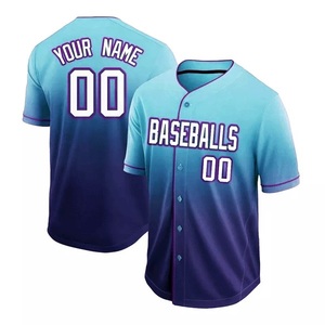 Maillot de baseball/softball unisexe pour adultes de haute qualité, 100% polyester, logo personnalisé imprimé, séchage rapide, respirant, vêtements de sport OEM - Product Image 2