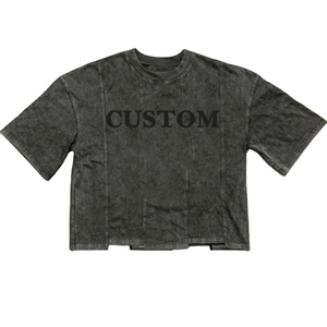 Wholesale T-<b>shirts</b> Manufacturer Custom Contrast Stitching Overlapping Seams <b>Patchwork</b> Blank Cotton White T <b>Shirts</b> Men - Product Image 1