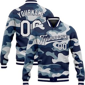 2025 Nueva chaqueta de bombardero de un solo pecho personalizada chaquetas Varsity logotipo personalizado chaqueta de béisbol impermeable para hombres - Product Image 4