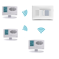 Termostato programable RF de caldera de gas de sala de control remoto de calefacción y refrigeración inalámbrica de 1 a 4
