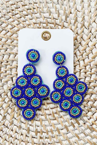 Meilleures boucles d'oreilles pendantes tendance pour femmes et filles avec forme de cadenas, perles multicolores jaunes et blanches, broderie, cadeau d'anniversaire, bijoux - Product Image 4