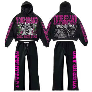 Survêtements d'hiver en polaire sur mesure pour hommes, ensemble de survêtement avec logo brodé et pantalon de survêtement de jogging, vêtements de gros - Product Image 6