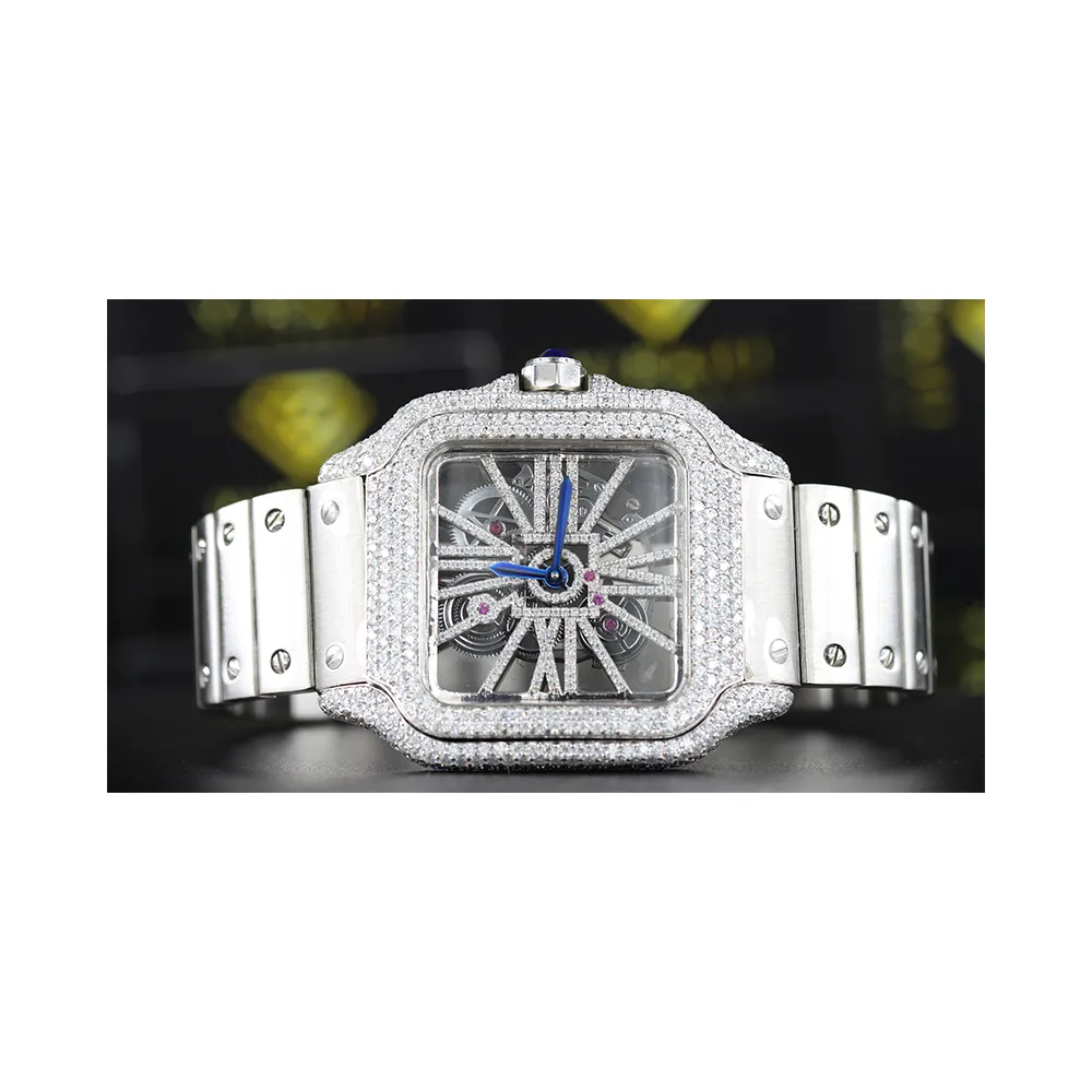 Última colección Vss Diamond Watch Iced Out Moissanite Watch de proveedor mayorista