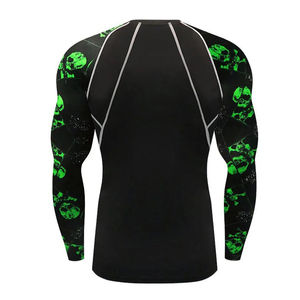 Maillot de compression d'équipe personnalisé, impression numérique intégrale, haut d'entraînement de gym imprimé, athlètes, fitness, séchage rapide, spandex/nylon 240g - Product Image 2