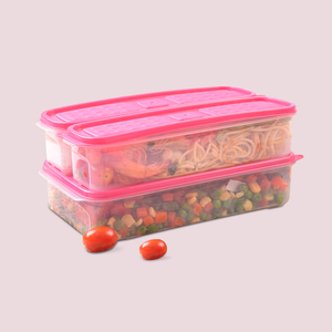 SB Tech Stackable Rectangle Plastic <b>Lunch</b> <b>Box</b> 2 <b>Compartments</b> Leak Proof Bpa Free Dual Tier High Capacity Korean Style - Product Image 1