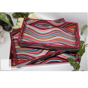 Plateau de service en bois MDF avec revêtement émaillé, design, pour hôtels et restaurants, articles de cuisine, plateau de table, haute qualité - Product Image 2