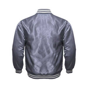 Veste en satin double face de haute qualité, logo de marque personnalisé, broderie, veste bomber, veste de baseball pour homme - Product Image 1