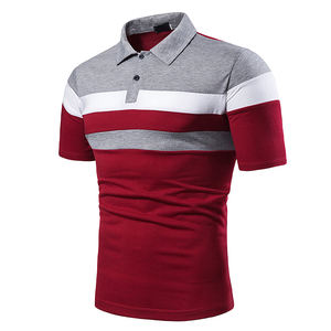 Nouveau design de polo respirant à manches courtes et à col côtelé pour hommes - Product Image 5