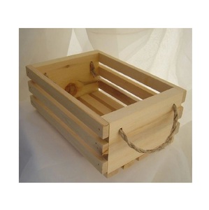 Seau en bois rustique jardinière artisanale de style ferme écologique rangement polyvalent pour la maison jardin patio et balcon utilisation - Product Image 3