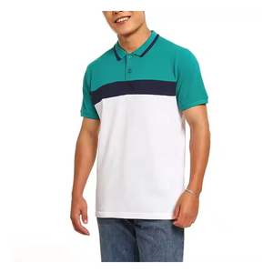 Polo de hombre al por mayor, camiseta informal clásica de manga corta de algodón de color liso para verano, uniforme de trabajo y Deportes - Product Image 1