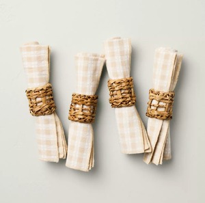 Woven <b>table</b> napkin holder seagrass <b>cloth</b> ring highest quality sea grass rings for dinner napkins - Product Image 3