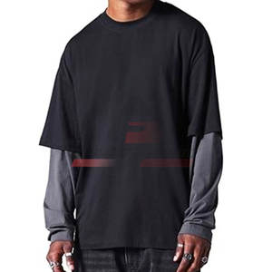 เสื้อยืดผ้าฝ้ายสองชั้นแขนสั้นสำหรับผู้ชายเสื้อยืดผ้าฝ้าย100% สองชั้นออกแบบได้ตามต้องการ - Product Image 1