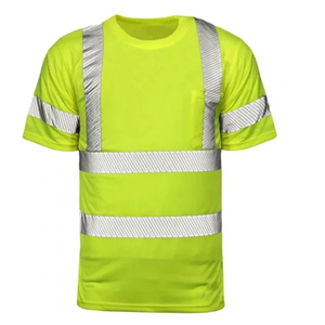 Camisetas de Trabajo de Manga Corta con Cinta Reflectante para Hombre, de Alta Visibilidad, para Seguridad en el Tráfico, Gran Venta de Verano - Product Image 1