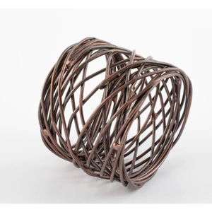 Servilletero de decoración de hotel para el hogar moderno, servilleteros hechos a mano de malla de bronce, Juego de 4 accesorios para servilletas al precio más barato - Product Image 2