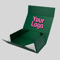 Quantité minimale de commande bas personnalisé votre logo imprimé perruques emballage rigide rose ruban arc magnétique boîte-cadeau avec rabat