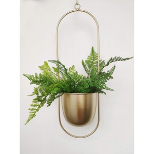 Luxueux Vase à fleurs en métal plaqué or support miroir poli martelé superbes arrangements floraux classique décor de jardin à la maison - Product Image 3