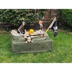 Paquete de 2 Banderas de Barco Pirata de 12x18 Pulgadas Hechas en EE. UU., Banderas de Yate Pirata con Bordado Jolly Roger y 2 Anillas de Latón, Resistentes - Product Image 2