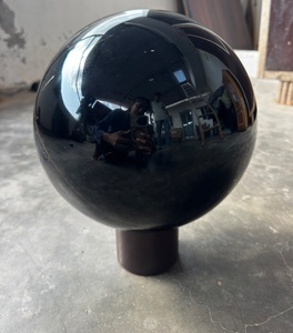 Obsidiana Negra Natural de Alta Calidad al por Mayor con Anillos de Obsidiana Plateada en el Interior, Esfera Grande para Decoración del Hogar, Sanación y Meditación - Product Image 6