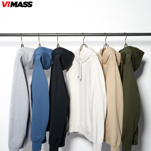 Sweat à capuche surdimensionné en coton écologique, imprimé sur mesure, brodé, teint uni, tissu durable, pull en polaire chaud, sweat-shirt éthique - Product Image 2