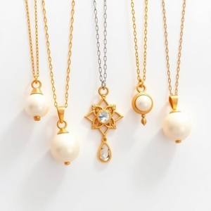 Venta al por mayor S925 Collar de plata esterlina Perla de agua dulce chapada en rodio con patrón de flores de moda Cadena de eslabones elegante simple - Product Image 4