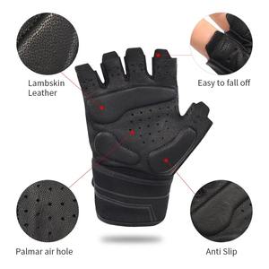 ถุงมือหนังออกกำลังกายสำหรับทุกเพศถุงมือหนังแฟชั่นใหม่ปรับแต่งได้ - Product Image 5