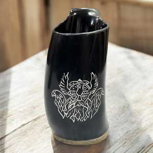 Chope à Bière Médiévale Authentique de 24oz Divit Véritable Viking Tasse à Corne à Boire Classique Jarl de Noël Tasse Polie/Stein - Product Image 6