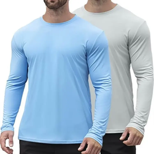 Encuentra camisetas similares de alta calidad para hombre, de manga larga, sin cuello, con botones, con logotipo personalizado, ligeras - Product Image 1