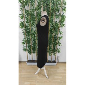 Robe mi-longue sans manches en viscose à col rond pour femme, 34848 - Noir - Product Image 5
