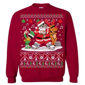 Women's Long-Sleeved Jacquard Knitted Winter <b>Sweater</b> Custom Embroidered Front Breathable Floral Print Street Wear <b>Christmas</b> - Product Image 2