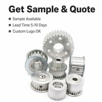 Poulie de distribution en aluminium 34T usinée CNC OEM ODM GT2 GT3 GT5 pour imprimante 3D et machines industrielles