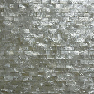 Azulejos de Concha de Bali, Indonesia, Joyería de Conchas Marinas, Productos de Azulejos de Concha, Mosaico Motive, Azulejos de Concha Cuadrados Blancos Capis de 30 x 30 cm - Product Image 3