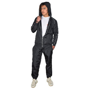 Nueva chaqueta cortavientos cálida para hombre con estilo con cremallera, conjunto cortavientos fino de invierno a prueba de viento, chándales de nailon al por mayor OEM - Product Image 5