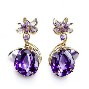 ต่างหู925เงินสเตอร์ลิงทำด้วยมือเครื่องประดับ18K ของผู้หญิงที่มีงานแต่งงานที่น่ารัก - Product Image 3