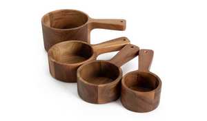 Tazas y cucharas medidoras de madera de diseño elegante de alta calidad para café, té, hornear, uso doméstico, herramientas de cocina de calidad al por mayor - Product Image 2