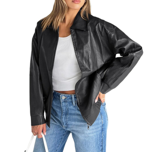 Best Selling Women's Leather <b>Jacket</b> Custom Logo Factory Wholesale Price Winter Clothing Women's <b>Jackets</b> In 2026 - Product Image 6
